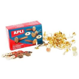 Apli Encuadernadores Metálicos con Arandela, Dorados 18 mm - 100 Ud Precio: 3.50000002. SKU: BIX12285