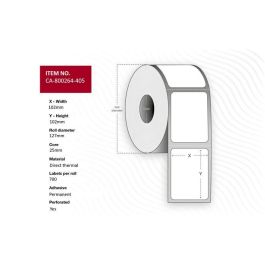 Capture Label 102 x 102mm, Core 25mm, Direct Thermal, Coated, Permanent, Perforated, 700 labels per roll, 12 rolls per box. Equal to p/n: 800264-405 Precio: 182.49999966. SKU: B1DFEPHWSC