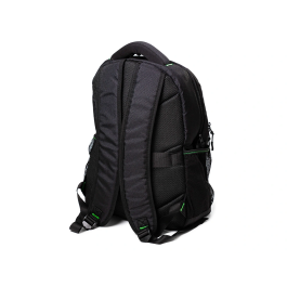 Q-connect Mochila para portátil 15,6" negra con dos bolsillos exteriores, asa y dimensiones 320x430x140 mm