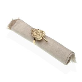 Servilletero Hoja Dorado Versa 6X4CM (10 Unidades) Servilletero Hoja Dorado Versa 6X4CM (10 Unidades)