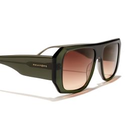 Hawkers Gafas de Sol HELL #Green Terracota Unisex Aviador Montura Acetato Lentes 50mm Protección UV