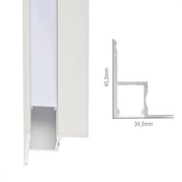 Greenice Perfil Aluminio para Tira LED Instalación Techos Difusor Opal 1 Metro Precio: 6.50000021. SKU: B18LQC9A73