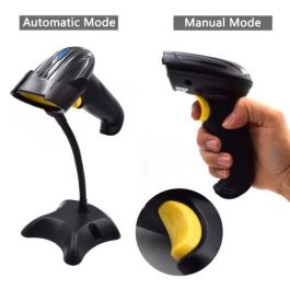 Ewent EW3430 Lector de Códigos de Barras Portátil 1D Inalámbrico, Resistente a Golpes, Negro