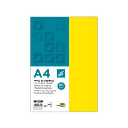 Papel Color Liderpapel A4 80 gr Limon Paquete De 100 Hojas