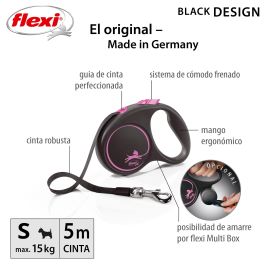 Flexi Correa Black Design S Cinta 5m Rosa Precio: 14.58999971. SKU: S6102271