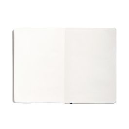 Antartik Cuaderno A5 Tapa Blanda Hojas Lisas 80 Hojas 80gr Azul Marino con Gomilla, 2 Marcapáginas y Bolsillo Simil Piel FSC