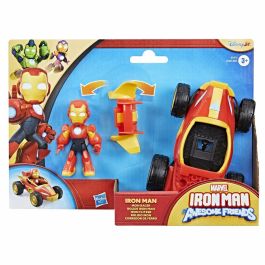 Hasbro Figura de Iron Man y vehículo Bolide Iron Man, Marvel Iron Man y sus increíbles amigos, HASG14715P0, a partir de 3 años