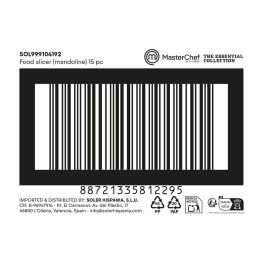 Inde Set De Mandolina 15 Piezas 31x13.2x12.4 cm (6 Cajas)