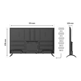JAPANNEXT JN-IPS500UHD60F - Monitor 4K Ultra HD 50" (127 cm) 3840x2160 IPS 60Hz HDR Altavoces HDMI DisplayPort USB WLAN Negro