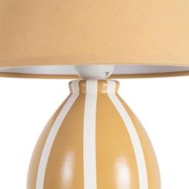 Lámpara Mesa Mostaza Cerámica-Tejido 22 X 22 X 30 cm