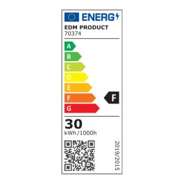 Edm Foco Proyector LED 30W 2370 LM 6400K Luz Fría 15,8x2,9x13,5 cm Clase F