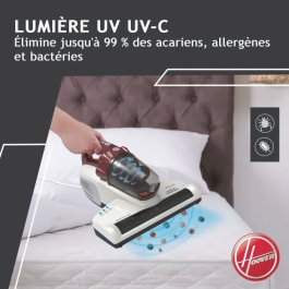 Hoover MBC500 Aspiradora de Mano - 500W - 300ml - Lámpara UV-C Esterilización - Ideal Ropa de Cama, Sofá, Alfombra