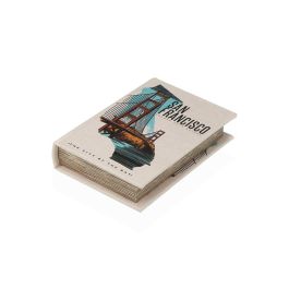 Caja Decorativa Versa San Francisco Lienzo Madera MDF