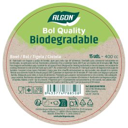 Inde Set de 15 Bols Biodegradables 400 cc Quality Algon (24 Unidades) Inde Set de 15 Bols Biodegradables 400 cc Quality Algon (24 Unidades)