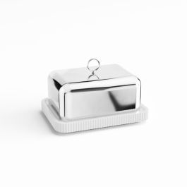 Georg Jensen Mantequera Bernadotte de Porcelana y Acero Inoxidable, Capacidad 250 g, 2 Unidades Precio: 165.5900004. SKU: B1J5L2VDGT