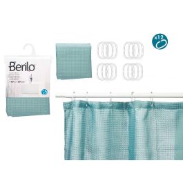 Berilo Cortina de Baño Poliéster Verde Azul Puntos 180 x 180 cm (Set de 12) Precio: 62.68999957. SKU: B1EWVAEVVY