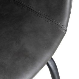 Silla Negro Metal / Simil Piel 59 X 50,50 X 81,50 cm