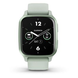 Garmin Connected Watch Venu SQ 2 Mint metálica con pulsera verde de agua