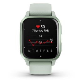 Garmin Connected Watch Venu SQ 2 Mint metálica con pulsera verde de agua