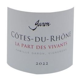 Domaine Garon Cuvée La Part des Vivants 2022 Côtes du Rhône - Vino tinto del Valle del Ródano