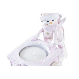 Figura Navidad Fantasia DKD Home Decor Rosa Blanco 6.5 x 10 x 12 cm