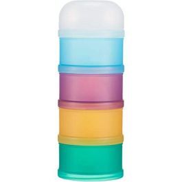 Suavinex Dosificador Leche en Polvo y Cereales Verde para Bebé, Capacidad 4 Dosis, Higiénico y Cómodo para Viaje