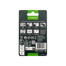 Q-connect Memoria USB 128 GB 3.2 Tipo C Flash Drive Plateado