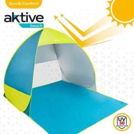 Tienda playa pop up 160x140x110 poliester uv50 color azul/verde Tienda playa pop up 160x140x110 poliester uv50 color azul/verde