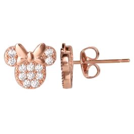 PEERS HARDY Pendientes Minnie Mouse Disney oro rosa con lazo