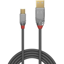 Lindy 0.5m USB 2.0 Type A to Mini-B Cable, Conector Chapado en Oro
