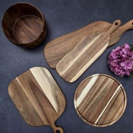 Home Deco Factory Cocooning Plato Presentación Acacia Diámetro 32 cm