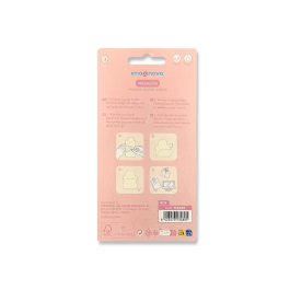 Imaginovo Bloc notas adhesivas conejito rosa 20 hojas 85x164 mm con mensaje trasero