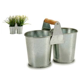Macetero Doble Con Asa Madera Ibergarden 20X15CM (24 Unidades) Precio: 48.68999949. SKU: B1FMZQND8B