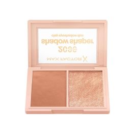 Max Factor 2000 Calorie Shadow Shaper #020 - Bronze Glaze Sombra de Ojos de 4 gr, Paleta de 2 Tonos Mate y Brillante