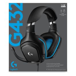 Logitech G432 Auriculares Gaming USB 2.0 Jack 3.5 Micrófono Negros DTS Headphone:X 2.0 7.1 Surround Sound