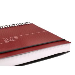 Agenda Espiral Liderpapel Olbia A4 2025 Dia Pagina Rojo Papel 60 gr