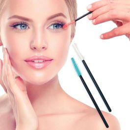 Cosmetic Club Juego de 3 Pinceles Pestañas Silic Turquesa Alarga, Blanco Curva, Coral Elimina Exceso