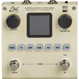 Eko BAIO XL Pedalera Multiefectos para Guitarra y Bajo Eléctrico con Batería Recargable y Bluetooth