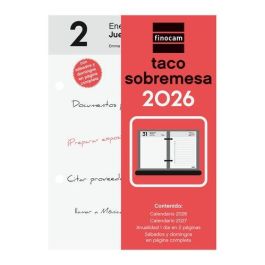 Finocam Taco Calendario de Sobremesa 2Pd Neutro 85x120 mm 2026 – Para Oficina y Hogar con Fases Lunares y Festivos Precio: 4.79000038. SKU: B18L3R54FG