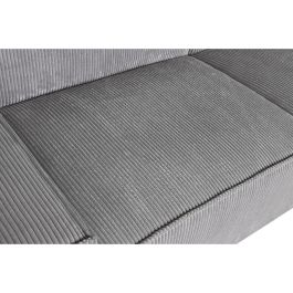 DKD Home Decor Sofá Cama Moderno de Pana y Poliéster Desmontable Gris Claro, Medidas 230 x 94 x 75 cm, Altura Asiento 41 cm