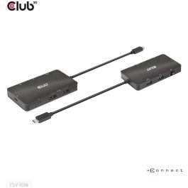 Club3D CSV-1598 Hub USB-C 7 en 1: 2xDisplayPort 4K60Hz, 2xUSB, 2xUSB-C, LAN Gigabit Ethernet, PD 100W