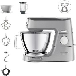 Kenwood KVC85.124SI - Robot pastelero multifunción Chef Baker - 2 cuencos 5L y 3.5L - 1200W - Báscula integrada 6kg - Plata