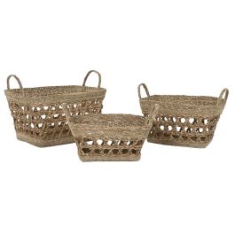 Cesta Tropical DKD Home Decor Natural 35 x 35 x 45 cm Set de 3 Precio: 48.59000025. SKU: B13KCNYMFC