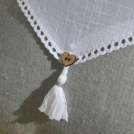 Today TOD1700240999416 Cojín HOY CHARME Textura Slub y Chambray con Pompones Capucune 40x40 cm