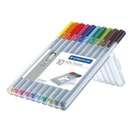 Staedtler Rotulador Triplus Fineliner 334 Estuche 10 Unidades Colores Surtidos Diseño Triangular Ergonómico Punta Fina 0.3mm Precio: 10.50000006. SKU: B15XFMBAEQ