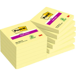 Post-it Notas Adhesivas Super Sticky 76x76 mm, Quita y Pon, Amarillo Canario, 12 Blocs de 100 Hojas Precio: 18.49999976. SKU: B1ASWLLAYV