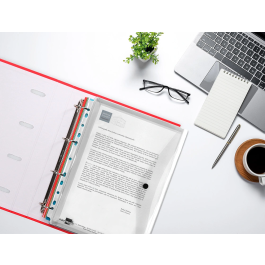 Liderpapel 36664 Carpeta Dossier Polipropileno Multitaladro Cierre Broche DIN A4 Transparente Pack 5