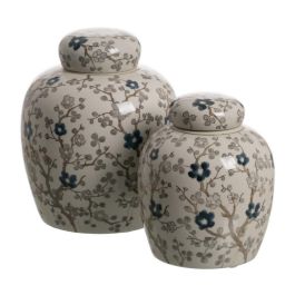 Tibor Blanco-Gris Porcelana Decoración 17 X 17 X 19 cm