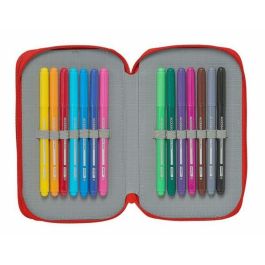 Plumier Doble Sevilla Fútbol Club M854 Rojo 12.5 x 19.5 x 4 cm (28 piezas)