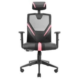 Mars Gaming Silla Ergonómica MGC-ERGO Negra. Malla Transpirable, Soporte Ajustable Cervical + Lumbar + Reposabrazos. Silla Gaming Premium.